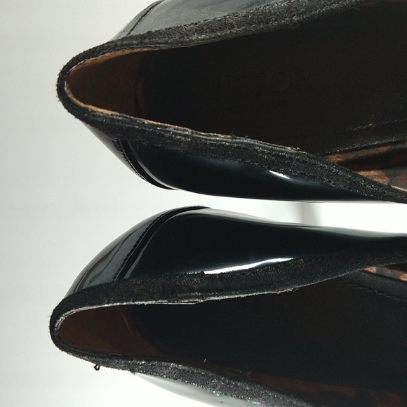 New Black pattern leather designer Victor Alfaro heels never worn - Picture 4 of 11